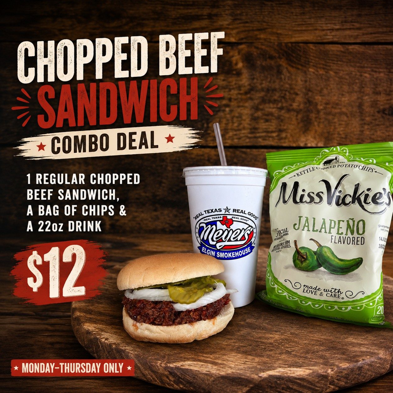 Chopped Beef Combo (Mon-Thur ONLY).