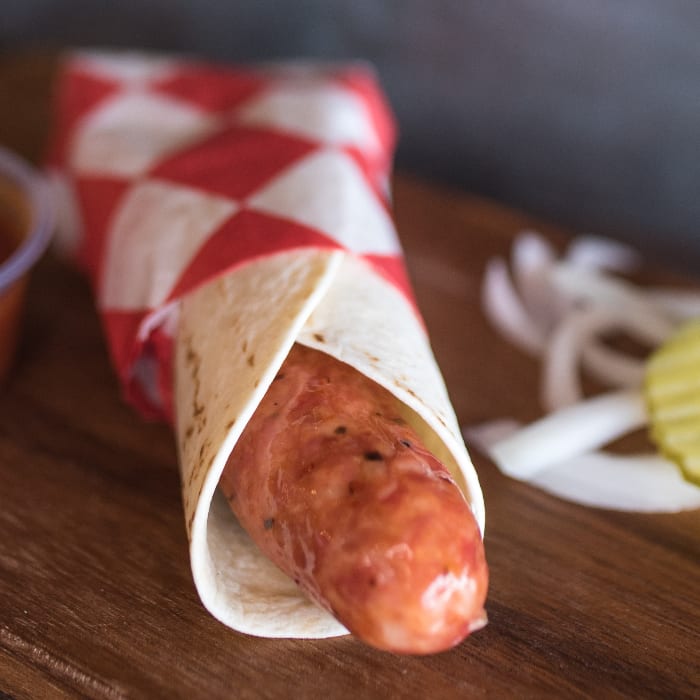 Pork Garlic Sausage Wrap.
